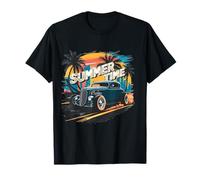 Vintage Car Adventures in Summer Along the Beach Road T-Shirt