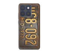 Vintage Car License Plate Etui Coque Housse pour Motorola Edge 70