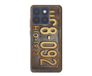 Vintage Car License Plate Etui Coque Housse pour Motorola Edge 70