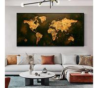 Vintage carte du monde photo affiche toile peinture affiches imprime mur Art photo salon maison peintures décoratives 50x100 cm sans cadre