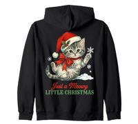 Vintage Cat Christmas Santa Hat Retro Kitten Art Cat Lover Sweat à Capuche