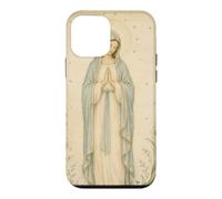 Vintage Catholique Vierge Marie Prière Floral Lune Coque pour iPhone 12 Mini