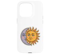 Vintage Céleste Lune et Soleil Rétro Cosmique Esthétique Coque pour iPhone 15 Pro