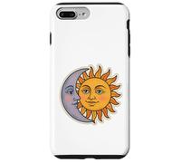 Vintage Céleste Lune et Soleil Rétro Cosmique Esthétique Coque pour iPhone 7 Plus/8 Plus