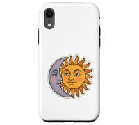 Vintage Céleste Lune et Soleil Rétro Cosmique Esthétique Coque pour iPhone XR