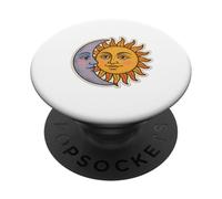 Vintage Céleste Lune et Soleil Rétro Cosmique Esthétique PopSockets PopGrip Adhésif