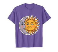 Vintage Céleste Lune et Soleil Rétro Cosmique Esthétique T-Shirt