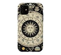 Vintage Celestial Navigation Astrologie Zodiaque Soleil Lune Étoiles Coque pour iPhone 11
