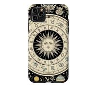 Vintage Celestial Navigation Astrologie Zodiaque Soleil Lune Étoiles Coque pour iPhone 11 Pro Max