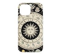 Vintage Celestial Navigation Astrologie Zodiaque Soleil Lune Étoiles Coque pour iPhone 15