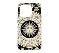 Vintage Celestial Navigation Astrologie Zodiaque Soleil Lune Étoiles Coque pour iPhone 15 Pro
