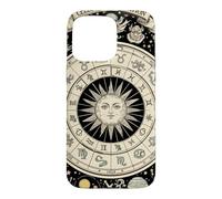 Vintage Celestial Navigation Astrologie Zodiaque Soleil Lune Étoiles Coque pour iPhone 15 Pro Max
