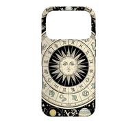 Vintage Celestial Navigation Astrologie Zodiaque Soleil Lune Étoiles Coque pour iPhone 17 Pro
