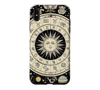 Vintage Celestial Navigation Astrologie Zodiaque Soleil Lune Étoiles Coque pour iPhone XS Max