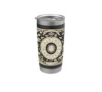 Vintage Celestial Navigation Astrologie Zodiaque Soleil Lune Étoiles Gobelet isotherme en acier inoxydable double paroi