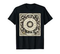 Vintage Celestial Navigation Astrologie Zodiaque Soleil Lune Étoiles T-Shirt