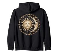 Vintage Celestial Sun Moon Spiritual Harmony Sweat à Capuche
