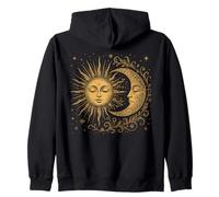 Vintage Celestial Sun Moon Spiritual Harmony Sweat à Capuche