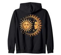 Vintage Celestial Sun Moon Spiritual Harmony Sweat à Capuche