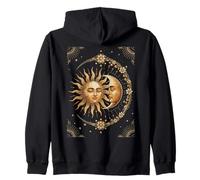 Vintage Celestial Sun Moon Spiritual Harmony Sweat à Capuche