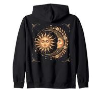 Vintage Celestial Sun Moon Spiritual Harmony Sweat à Capuche