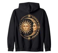 Vintage Celestial Sun Moon Spiritual Harmony Sweat à Capuche