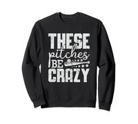 Vintage Ces terrains sont Fous Baseball drôle Sweatshirt