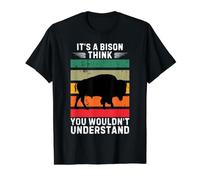 Vintage, C'est Un Bison, Je Pense Que Vous ne comprendriez Pas T-Shirt Graphique avec Valeur, Homme, Noir, S