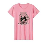 Vintage Chamonix, France Souvenir T-Shirt, Femme, Rose, S