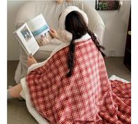 Vintage Checkered Throw Blanket, Fall Winter Thick Washable Plaid Decor Blanket, Soft Comfortable Reversible Plush Warm Throw for Bed,Sofa,Couch,Living Room,Dorm Essentials