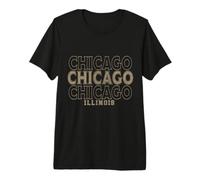 Vintage Chicago Illinois T-Shirt Haut de Gamme