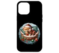 Vintage Christmas Dog Graphic for Men Retro Pomeranian Dad Coque pour iPhone 12 Pro Max