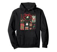Vintage Christmas Icons Merry Christmas Coquette Bow Sweat à Capuche