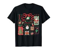 Vintage Christmas Icons Merry Christmas Coquette Bow T-Shirt