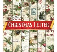 Vintage Christmas Letter Scrapbook Paper Craft Pad: 12 X'mas Letters Design, 36 Double-Side Sheets Printed on 8.5"x8.5" Sized Paper. Perfect for Card ... Cardstock, Decoupage, Album, DIY and More!
