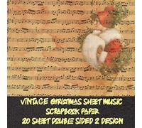 vintage christmas sheet music scrapbook paper 20 sheet double sided 2 design: decorative note paper for Papercrafts & scrapbooking - Antique ... Craft for decoupage & invitation collage art