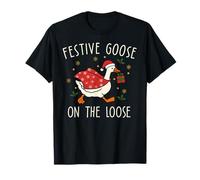 Vintage Christmas Silly Goose on The Loose, Xmas T-Shirt