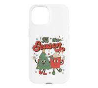 Vintage Christmas Tis The Season Christmas Tree Coffee Latte Coque pour iPhone 15