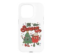 Vintage Christmas Tis The Season Christmas Tree Coffee Latte Coque pour iPhone 15 Pro