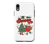 Vintage Christmas Tis The Season Christmas Tree Coffee Latte Coque pour iPhone XR
