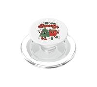 Vintage Christmas Tis The Season Christmas Tree Coffee Latte PopSockets PopGrip pour MagSafe
