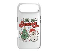 Vintage Christmas Tis The Season Christmas Tree Snowman Coque pour iPhone Air