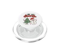 Vintage Christmas Tis The Season Christmas Tree Snowman PopSockets PopGrip pour MagSafe