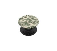 Vintage Christmas Toile Cardinal Snowy Winter Scene PopSockets PopGrip Adhésif