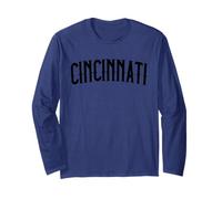 Vintage Cincinnati Ohio Authentic Retro Home Pride Manche Longue