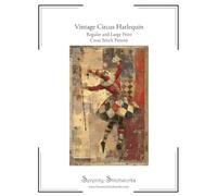 Vintage Circus Harlequin Cross Stitch Pattern: Regular and Large Print Cross Stitch Pattern