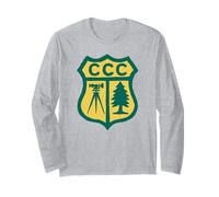 Vintage Civilian Conservation Corps Retro CCC Logo Manche Longue