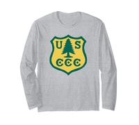 Vintage Civilian Conservation Corps Retro CCC Logo Manche Longue