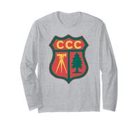 Vintage Civilian Conservation Corps Retro CCC Logo Manche Longue