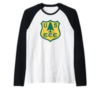 Vintage Civilian Conservation Corps Retro CCC Logo Manche Raglan